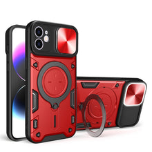Load image into Gallery viewer, CD Texture Sliding Camshield Magnetic Holder Phone Case, For iPhone 14 Pro Max, For iPhone 13 Pro Max, For iPhone 13 Pro, For iPhone 13, For iPhone 12, For iPhone 12 Pro Max, For iPhone 12 Pro, For iPhone 11 Pro Max
