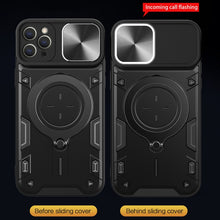 Load image into Gallery viewer, CD Texture Sliding Camshield Magnetic Holder Phone Case, For iPhone 12 Pro, For iPhone 11 Pro Max, For iPhone 11, For iPhone 11 Pro