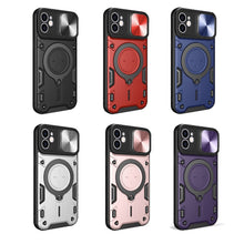 Load image into Gallery viewer, CD Texture Sliding Camshield Magnetic Holder Phone Case, For iPhone 11, For iPhone 11 Pro