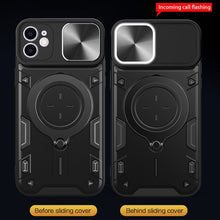 Load image into Gallery viewer, CD Texture Sliding Camshield Magnetic Holder Phone Case, For iPhone 11, For iPhone 11 Pro