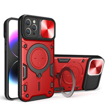 Load image into Gallery viewer, CD Texture Sliding Camshield Magnetic Holder Phone Case, For iPhone 14 Pro Max, For iPhone 13 Pro Max, For iPhone 13 Pro, For iPhone 13, For iPhone 12, For iPhone 12 Pro Max, For iPhone 12 Pro, For iPhone 11 Pro Max