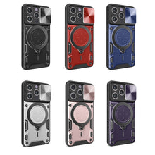 Load image into Gallery viewer, CD Texture Sliding Camshield Magnetic Holder Phone Case, For iPhone 14, For iPhone 14 Pro, For iPhone 14 Pro Max, For iPhone 13 Pro Max, For iPhone 13 Pro, For iPhone 13, For iPhone 12, For iPhone 12 Pro Max