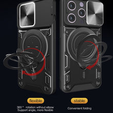 Load image into Gallery viewer, CD Texture Sliding Camshield Magnetic Holder Phone Case, For iPhone 14, For iPhone 14 Pro, For iPhone 14 Pro Max, For iPhone 13 Pro Max, For iPhone 13 Pro, For iPhone 13, For iPhone 12, For iPhone 12 Pro Max