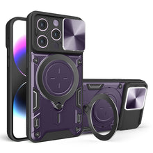 Load image into Gallery viewer, CD Texture Sliding Camshield Magnetic Holder Phone Case, For iPhone 14, For iPhone 14 Pro, For iPhone 14 Pro Max, For iPhone 13 Pro Max, For iPhone 13 Pro, For iPhone 13, For iPhone 12, For iPhone 12 Pro Max