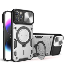 Load image into Gallery viewer, CD Texture Sliding Camshield Magnetic Holder Phone Case, For iPhone 14 Pro Max, For iPhone 13 Pro Max, For iPhone 13 Pro, For iPhone 13, For iPhone 12, For iPhone 12 Pro Max, For iPhone 12 Pro, For iPhone 11 Pro Max