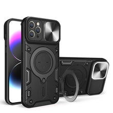 Load image into Gallery viewer, CD Texture Sliding Camshield Magnetic Holder Phone Case, For iPhone 14 Pro Max, For iPhone 13 Pro Max, For iPhone 13 Pro, For iPhone 13, For iPhone 12, For iPhone 12 Pro Max, For iPhone 12 Pro, For iPhone 11 Pro Max