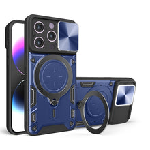 Load image into Gallery viewer, CD Texture Sliding Camshield Magnetic Holder Phone Case, For iPhone 16, For iPhone 15 Pro Max, For iPhone 15 Pro, For iPhone 15 Plus, For iPhone 15, For iPhone 14 Plus, For iPhone 14, For iPhone 14 Pro
