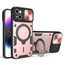 Load image into Gallery viewer, CD Texture Sliding Camshield Magnetic Holder Phone Case, For iPhone 16, For iPhone 15 Pro Max, For iPhone 15 Pro, For iPhone 15 Plus, For iPhone 15, For iPhone 14 Plus, For iPhone 14, For iPhone 14 Pro