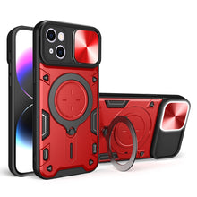 Load image into Gallery viewer, CD Texture Sliding Camshield Magnetic Holder Phone Case, For iPhone 16, For iPhone 15 Pro Max, For iPhone 15 Pro, For iPhone 15 Plus, For iPhone 15, For iPhone 14 Plus, For iPhone 14, For iPhone 14 Pro