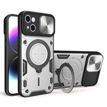 Load image into Gallery viewer, CD Texture Sliding Camshield Magnetic Holder Phone Case, For iPhone 16, For iPhone 15 Pro Max, For iPhone 15 Pro, For iPhone 15 Plus, For iPhone 15, For iPhone 14 Plus, For iPhone 14, For iPhone 14 Pro