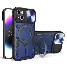 Load image into Gallery viewer, CD Texture Sliding Camshield Magnetic Holder Phone Case, For iPhone 16, For iPhone 15 Pro Max, For iPhone 15 Pro, For iPhone 15 Plus, For iPhone 15, For iPhone 14 Plus, For iPhone 14, For iPhone 14 Pro