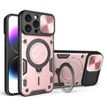 Load image into Gallery viewer, CD Texture Sliding Camshield Magnetic Holder Phone Case, For iPhone 17e / 16e, For iPhone 17 Pro Max, For iPhone 17 Pro, For iPhone 17, For iPhone Air, For iPhone 16 Pro Max, For iPhone 16 Pro, For iPhone 16 Plus