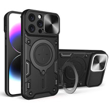 Load image into Gallery viewer, CD Texture Sliding Camshield Magnetic Holder Phone Case, For iPhone 17e / 16e, For iPhone 17 Pro Max, For iPhone 17 Pro, For iPhone 17, For iPhone Air, For iPhone 16 Pro Max, For iPhone 16 Pro, For iPhone 16 Plus