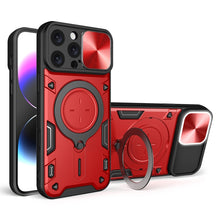 Load image into Gallery viewer, CD Texture Sliding Camshield Magnetic Holder Phone Case, For iPhone 17e / 16e, For iPhone 17 Pro Max, For iPhone 17 Pro, For iPhone 17, For iPhone Air, For iPhone 16 Pro Max, For iPhone 16 Pro, For iPhone 16 Plus