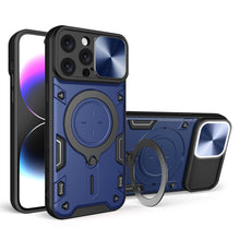 Load image into Gallery viewer, CD Texture Sliding Camshield Magnetic Holder Phone Case, For iPhone 17e / 16e, For iPhone 17 Pro Max, For iPhone 17 Pro, For iPhone 17, For iPhone Air, For iPhone 16 Pro Max, For iPhone 16 Pro, For iPhone 16 Plus