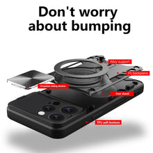 Load image into Gallery viewer, CD Texture Sliding Camshield Magnetic Holder Phone Case, For iPhone 16 Pro, For iPhone 16 Plus, For iPhone 16, For iPhone 15 Pro Max, For iPhone 15 Pro, For iPhone 15 Plus, For iPhone 15, For iPhone 14 Plus