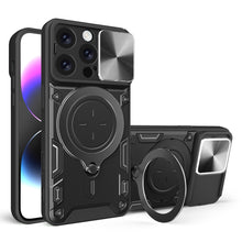 Load image into Gallery viewer, CD Texture Sliding Camshield Magnetic Holder Phone Case, For iPhone 17e / 16e, For iPhone 17 Pro Max, For iPhone 17 Pro, For iPhone 17, For iPhone Air, For iPhone 16 Pro Max, For iPhone 16 Pro, For iPhone 16 Plus