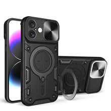 Load image into Gallery viewer, CD Texture Sliding Camshield Magnetic Holder Phone Case, For iPhone 16 Pro, For iPhone 16 Plus, For iPhone 16, For iPhone 15 Pro Max, For iPhone 15 Pro, For iPhone 15 Plus, For iPhone 15, For iPhone 14 Plus