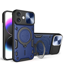 Load image into Gallery viewer, CD Texture Sliding Camshield Magnetic Holder Phone Case, For iPhone 17e / 16e, For iPhone 17 Pro Max, For iPhone 17 Pro, For iPhone 17, For iPhone Air, For iPhone 16 Pro Max, For iPhone 16 Pro, For iPhone 16 Plus