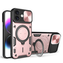 Load image into Gallery viewer, CD Texture Sliding Camshield Magnetic Holder Phone Case, For iPhone 16, For iPhone 15 Pro Max, For iPhone 15 Pro, For iPhone 15 Plus, For iPhone 15, For iPhone 14 Plus, For iPhone 14, For iPhone 14 Pro