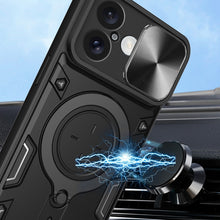 Load image into Gallery viewer, CD Texture Sliding Camshield Magnetic Holder Phone Case, For iPhone 16, For iPhone 15 Pro Max, For iPhone 15 Pro, For iPhone 15 Plus, For iPhone 15, For iPhone 14 Plus, For iPhone 14, For iPhone 14 Pro