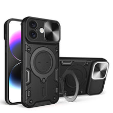 Load image into Gallery viewer, CD Texture Sliding Camshield Magnetic Holder Phone Case, For iPhone 16, For iPhone 15 Pro Max, For iPhone 15 Pro, For iPhone 15 Plus, For iPhone 15, For iPhone 14 Plus, For iPhone 14, For iPhone 14 Pro