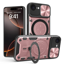 Load image into Gallery viewer, CD Texture Sliding Camshield Magnetic Holder Phone Case, For iPhone 17e / 16e, For iPhone 17 Pro Max, For iPhone 17 Pro, For iPhone 17, For iPhone Air, For iPhone 16 Pro Max, For iPhone 16 Pro, For iPhone 16 Plus