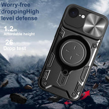 Load image into Gallery viewer, CD Texture Sliding Camshield Magnetic Holder Phone Case, For iPhone 17e / 16e, For iPhone 17 Pro Max, For iPhone 17 Pro, For iPhone 17, For iPhone Air, For iPhone 16 Pro Max, For iPhone 16 Pro, For iPhone 16 Plus
