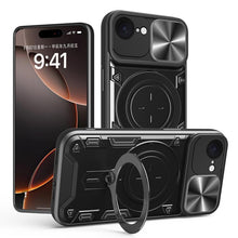 Load image into Gallery viewer, CD Texture Sliding Camshield Magnetic Holder Phone Case, For iPhone 18 Pro, For iPhone 18 Pro Max, For iPhone 17e / 16e, For iPhone 17 Pro Max, For iPhone 17 Pro, For iPhone 17, For iPhone Air, For iPhone 16 Pro Max