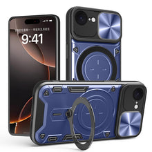Load image into Gallery viewer, CD Texture Sliding Camshield Magnetic Holder Phone Case, For iPhone 17e / 16e, For iPhone 17 Pro Max, For iPhone 17 Pro, For iPhone 17, For iPhone Air, For iPhone 16 Pro Max, For iPhone 16 Pro, For iPhone 16 Plus