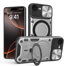 Load image into Gallery viewer, CD Texture Sliding Camshield Magnetic Holder Phone Case, For iPhone 17e / 16e, For iPhone 17 Pro Max, For iPhone 17 Pro, For iPhone 17, For iPhone Air, For iPhone 16 Pro Max, For iPhone 16 Pro, For iPhone 16 Plus
