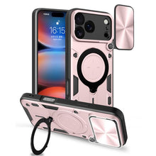 Load image into Gallery viewer, CD Texture Sliding Camshield Magnetic Holder Phone Case, For iPhone 17e / 16e, For iPhone 17 Pro Max, For iPhone 17 Pro, For iPhone 17, For iPhone Air, For iPhone 16 Pro Max, For iPhone 16 Pro, For iPhone 16 Plus