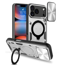 Load image into Gallery viewer, CD Texture Sliding Camshield Magnetic Holder Phone Case, For iPhone 17e / 16e, For iPhone 17 Pro Max, For iPhone 17 Pro, For iPhone 17, For iPhone Air, For iPhone 16 Pro Max, For iPhone 16 Pro, For iPhone 16 Plus