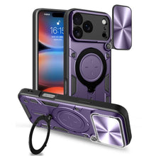 Load image into Gallery viewer, CD Texture Sliding Camshield Magnetic Holder Phone Case, For iPhone 17e / 16e, For iPhone 17 Pro Max, For iPhone 17 Pro, For iPhone 17, For iPhone Air, For iPhone 16 Pro Max, For iPhone 16 Pro, For iPhone 16 Plus