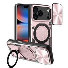 Load image into Gallery viewer, CD Texture Sliding Camshield Magnetic Holder Phone Case, For iPhone 17e / 16e, For iPhone 17 Pro Max, For iPhone 17 Pro, For iPhone 17, For iPhone Air, For iPhone 16 Pro Max, For iPhone 16 Pro, For iPhone 16 Plus