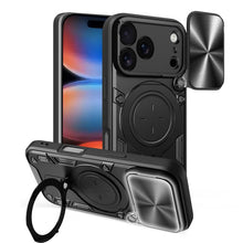 Load image into Gallery viewer, CD Texture Sliding Camshield Magnetic Holder Phone Case, For iPhone 17e / 16e, For iPhone 17 Pro Max, For iPhone 17 Pro, For iPhone 17, For iPhone Air, For iPhone 16 Pro Max, For iPhone 16 Pro, For iPhone 16 Plus
