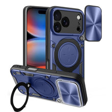 Load image into Gallery viewer, CD Texture Sliding Camshield Magnetic Holder Phone Case, For iPhone 17e / 16e, For iPhone 17 Pro Max, For iPhone 17 Pro, For iPhone 17, For iPhone Air, For iPhone 16 Pro Max, For iPhone 16 Pro, For iPhone 16 Plus