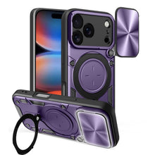 Load image into Gallery viewer, CD Texture Sliding Camshield Magnetic Holder Phone Case, For iPhone 17e / 16e, For iPhone 17 Pro Max, For iPhone 17 Pro, For iPhone 17, For iPhone Air, For iPhone 16 Pro Max, For iPhone 16 Pro, For iPhone 16 Plus