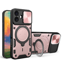 Load image into Gallery viewer, CD Texture Sliding Camshield Magnetic Holder Phone Case, For iPhone 17e / 16e, For iPhone 17 Pro Max, For iPhone 17 Pro, For iPhone 17, For iPhone Air, For iPhone 16 Pro Max, For iPhone 16 Pro, For iPhone 16 Plus