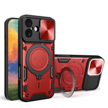 Load image into Gallery viewer, CD Texture Sliding Camshield Magnetic Holder Phone Case, For iPhone 17e / 16e, For iPhone 17 Pro Max, For iPhone 17 Pro, For iPhone 17, For iPhone Air, For iPhone 16 Pro Max, For iPhone 16 Pro, For iPhone 16 Plus