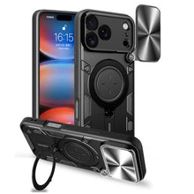 Load image into Gallery viewer, CD Texture Sliding Camshield Magnetic Holder Phone Case, For iPhone 18 Pro, For iPhone 18 Pro Max, For iPhone 17e / 16e, For iPhone 17 Pro Max, For iPhone 17 Pro, For iPhone 17, For iPhone Air, For iPhone 16 Pro Max