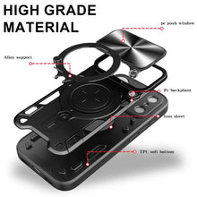 Load image into Gallery viewer, CD Texture Sliding Camshield Magnetic Holder Phone Case, For iPhone 18 Pro, For iPhone 18 Pro Max, For iPhone 17e / 16e, For iPhone 17 Pro Max, For iPhone 17 Pro, For iPhone 17, For iPhone Air, For iPhone 16 Pro Max