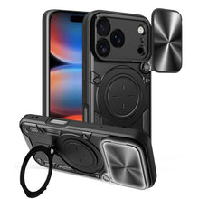 Load image into Gallery viewer, CD Texture Sliding Camshield Magnetic Holder Phone Case, For iPhone 18 Pro, For iPhone 18 Pro Max, For iPhone 17e / 16e, For iPhone 17 Pro Max, For iPhone 17 Pro, For iPhone 17, For iPhone Air, For iPhone 16 Pro Max