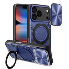 Load image into Gallery viewer, CD Texture Sliding Camshield Magnetic Holder Phone Case, For iPhone 18 Pro, For iPhone 18 Pro Max, For iPhone 17e / 16e, For iPhone 17 Pro Max, For iPhone 17 Pro, For iPhone 17, For iPhone Air, For iPhone 16 Pro Max