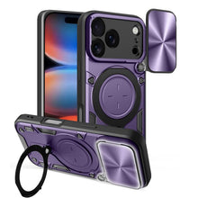 Load image into Gallery viewer, CD Texture Sliding Camshield Magnetic Holder Phone Case, For iPhone 18 Pro, For iPhone 18 Pro Max, For iPhone 17e / 16e, For iPhone 17 Pro Max, For iPhone 17 Pro, For iPhone 17, For iPhone Air, For iPhone 16 Pro Max