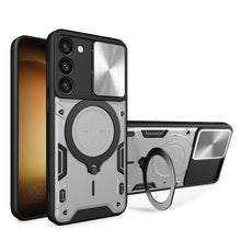 Load image into Gallery viewer, CD Texture Sliding Camshield Magnetic Holder Phone Case, For Samsung Galaxy S23+ 5G, For Samsung Galaxy S23 5G, For Samsung Galaxy S20 FE, For Samsung Galaxy A73 5G, For Samsung Galaxy A33 5G, For Samsung Galaxy A13 4G, For Samsung Galaxy S22 Ultra 5G ...