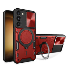 Load image into Gallery viewer, CD Texture Sliding Camshield Magnetic Holder Phone Case, For Samsung Galaxy S23+ 5G, For Samsung Galaxy S23 5G, For Samsung Galaxy S20 FE, For Samsung Galaxy A73 5G, For Samsung Galaxy A33 5G, For Samsung Galaxy A13 4G, For Samsung Galaxy S22 Ultra 5G ...