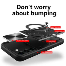 Load image into Gallery viewer, CD Texture Sliding Camshield Magnetic Holder Phone Case, For Samsung Galaxy S22 5G, For Samsung Galaxy A13 5G, For Samsung Galaxy A03s, For Samsung Galaxy A53, For Samsung Galaxy S21 5G, For Samsung Galaxy S21+ 5G, For Samsung Galaxy S21 Ultra 5G