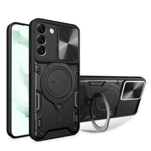 Load image into Gallery viewer, CD Texture Sliding Camshield Magnetic Holder Phone Case, For Samsung Galaxy S22 5G, For Samsung Galaxy A13 5G, For Samsung Galaxy A03s, For Samsung Galaxy A53, For Samsung Galaxy S21 5G, For Samsung Galaxy S21+ 5G, For Samsung Galaxy S21 Ultra 5G
