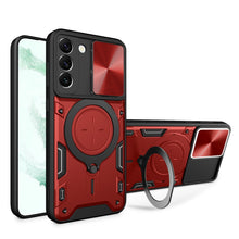 Load image into Gallery viewer, CD Texture Sliding Camshield Magnetic Holder Phone Case, For Samsung Galaxy S22 5G, For Samsung Galaxy A13 5G, For Samsung Galaxy A03s, For Samsung Galaxy A53, For Samsung Galaxy S21 5G, For Samsung Galaxy S21+ 5G, For Samsung Galaxy S21 Ultra 5G